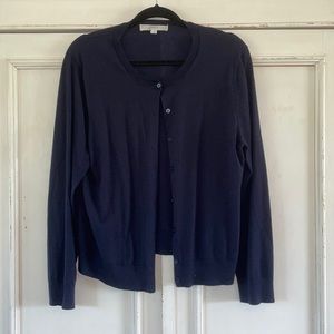Navy blue LOFT cardigan
